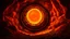 Placeholder: top down shot of a scifi geothermal generator glowing orange inside a cave