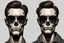 Placeholder: man in skeleton mask an aviator glasses by andrea del sarto