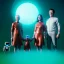 Placeholder: Ultra Realistic classic family portrait, living room. father. mother. daughter. alien pet. Little flying drone. retro futuristic, minimal style, latex dress. smile, happy. highly detailed, concept art, unreal engine 5, ray tracing, RTX, lumen lighting, ultra detail, volumetric lighting, 3d, finely drawn, high definition, high resolution.