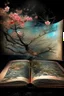 Placeholder: Complex, multifaceted raw photography; Surrealism; Put together; The lower layer is a daguerreotype; The top layer is a painted cherry blossom tree growing from the page of an ancient book; the botanical view; Neon sparkling pulses; General view; Double exposure; 3D Overlay; Unusually beautiful; Aesthetically pleasing; The best quality.