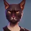 Placeholder: animal, humanoid, cat human face , highly detailed