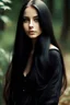 Placeholder: Beautiful girl, long black hair, natural, sexy