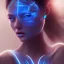 Placeholder: cyberblue, head, woman, portrai, tron