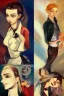 Placeholder: Double Shot Of My Baby's Love Alex Hirsch Rudy Nappi Francisco Accornero Reisha Perlmutter Victor Gadino skin-tight Australian tonalism futurism modern European ink painting pre-raphaelitism renaissance painting Anime Character, detailed, vibrant, anime face, sharp focus, Character Design, style of Mad Magazine Unreal Engine