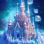 Placeholder: cristal angelic castle crystalline, beau , cosmic, opalescent, opalescent, gemstones, crystals, object, other worldly,water, rock, moss,bright, ice background, neige etang bleu