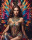 Placeholder: Gorgeous photography full body Beautiful super model Russian dressing Lady Angel colorful art conceptual, amazing artwork, hyper detailed, ultra maximalist quality, 12k , close-up portrait,crystal ornaments vbackground