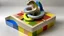 Placeholder: A light gray sky with rainbow serpents designed in Japanese origami painted by Edward Hopper