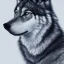 Placeholder: black wolf, blue, masterpiece, expert, 8K, hyperrealism, sharp focus, cinematic lighting