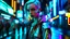 Placeholder: ((futuristic fashion, young woman, cyberpunk cityscape), high-tech accessories, neon lighting, holographic elements), silver reflective clothing, glowing tattoos, LED eyelashes, 4k, ultra-detailed, sharp focus, professional photograph, dynamic composition, bustling cyber streets, bokeh lights, night time, Blade Runner inspired, trending on ArtStation, long exposure, Nikon Z7, 85mm lens, f/1.4 Negative prompt: poorly drawn hands, extra limbs, bad fashion sense, low resolution, blurry, out of fram