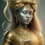 Placeholder: Sango fantasy, fantasy magic, intricate, sharp focus, illustration, highly detailed, digital painting, concept art, matte, art germ and Paul Lewin and Kehinde Wiley, masterpiece silver elephant head bronze Buddha Asian African girl nice breast Hawaiian hair turquoise golden waves