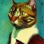 Placeholder: Portrait of a cat by Van Gogh