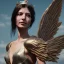 Placeholder: brunette queen woman with wings in a fantasy world