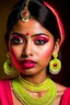 Placeholder: An Indian woman with bridal makeup