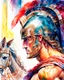 Placeholder: Achilles in the Trojan War, watercolor, ultra quality, hyper detailed, maximalist artwork, 8k