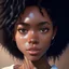 Placeholder: portrait Anime black woman cute-fine-face, pretty face, realistic shaded Perfect face, fine details. realistic shaded lighting by Ilya Kuvshinov Giuseppe Dangelico Pino and Michael Garmash and Rob Rey, IAMAG premiere, WLOP matte print, cute freckles, masterpiece