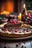 Placeholder: whole chocolate pizza three ways body, ambient lighting, Hasselblad X1D II 50C with an XCD 45mm f/3.5 lens, using an aperture of f/4, ISO 400 and a shutter speed of 1/125 sec, intricate, photorealistic and unrealistic mechanism, shallow depth of field