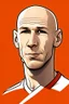 Placeholder: Arjen Robben Dutch football player cartoon 2d