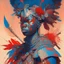 Placeholder: portrait of warrior africa by james jean