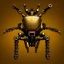 Placeholder: steampunk cybernetic biomechanical robotic bug of death, symmetrical, front facing, 3d model, very coherent symmetrical artwork, unreal engine realistic render, 8 k, micro detail, gold and steel intricate, elegant, highly detailed, digital painting, artstation, smooth, sharp focus, illustration, artgerm, tomasz alen kopera, wlop, unreal engine