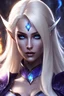 Placeholder: masterpiece, rounded eyes, perfect face, white wings, female drow wizard, blonde hair, 4k