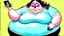 Placeholder: super fatty fingers lady can't dial cellphone