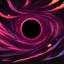 Placeholder: orbiting a black hole from a trillion miles away, peaceful, colorful, dark, ominous, beautiful abyss,