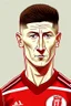 Placeholder: Robert Lewandowski Polish soccer player cartoon 2d