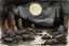 Placeholder: Night, mountains, rocks, gothic horror films influence, winslow homer watercolor paintings