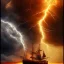 Placeholder: movie poster with stormy clouds and lightening