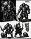 Placeholder: tabletop RPG ORC MALE WARRIOR IN STEEL ARMOR Evil rpg art no background