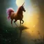 Placeholder: unicorn, soft light, fireflies, moon, night, mountains, trees, fantasy, woolitize, 85mm, RTX, Stanley Artgerm Lau, Salvador Dali, Agnes Cecile, Bouguereau