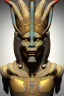 Placeholder: Aztec male African Egyptian alien, cracks in the voodoo head, wicked, eyes, crown, Elephant, 8k, finely detailed, photo realistic, tiger turquoise skull head gold dragon space alien snow skeleton gold hornytoad silver crown silver eyes