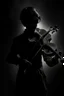 Placeholder: A dark shadow with a violin, controlling the souls of people