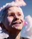 Placeholder: Ultra realistic clouds sky scene, medium shot view, portrait, sweet Childs, free jumping flying, trinkets, monster hair, jelly beans, balls, smile, happy, Wes Anderson style, inflatable color clothing, extreme, wind, clouds sea, 20,000 feet altitude, stratosphere, soft color, highly detailed, unreal engine 5, ray tracing, RTX, lumen lighting, ultra detail, volumetric lighting, 3d, finely drawn, high definition, high resolution.