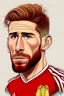 Placeholder: Sergio Ramos Spanish soccer player cartoon 2d