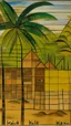Placeholder: A tan prison in a dry prehistoric jungle painted by Paul Klee