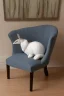 Placeholder: A rabbit shaped arm chair.