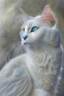 Placeholder: white cat