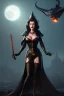 Placeholder: Ava Gardner as evil queen in black leather, busty, cleavage, curvy, angry, stern look. character design by cory loftis, fenghua zhong, ryohei hase, ismail inceoglu and ruan jia. unreal engine 5, artistic lighting, highly detailed, photorealistic, fantasy