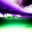 Placeholder: a texture of a beautiful clear sky violently exploding and raining dirty and grey hues of purple, green, and brown that muddy the sky, surreal, dreamlike