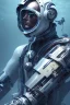 Placeholder: diver like a cyborg,with gun,hi quality detail,textures,cinematic,aqua