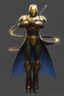 Placeholder: Golden Warforged, Heavenly Angel, Sorcerer Supreme, Dark Cloak, Mechanus, Humanoid.