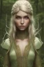 Placeholder: Elf Ranger, dnd character portrait, pale green eyes, blonde hair, earth tone clothes, hyperrealistic, intricate details, insanely detailed, forest background, natural lighting