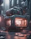 Placeholder: Cyberpunk Futuristic Container house, 3d render, vray, uhd, detailed, hdr, 8k, photorealistic, dramatic lighting, hawken graphic design abstract 3d hitech technological HAWKEN photorealistic uhd 8k VRAY highly detailed HDR