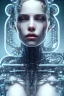 Placeholder: cyberpunk, glass body, women, portrai, open mouth, perfect skin, tron, cyborg , perfekt, real, dream, hr giger