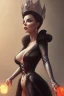 Placeholder: Joan Collins as evil queen in black leather, leather, busty, cleavage, angry, stern look. character design by cory loftis, fenghua zhong, ryohei hase, ismail inceoglu and ruan jia. unreal engine 5, artistic lighting, highly detailed, photorealistic, fantasy