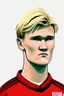 Placeholder: Martin Odegaard Norwegian football player ,cartoon 2d