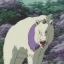 Placeholder: He is a white/purple bear animatronic, far different from his counterparts. The light-purple color is featured on his muzzle, stomach, shoulders, elbows, knees,