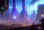 Placeholder: crystallinemagic city towers airships night stars moons fantasy steampunk