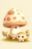 Placeholder: Cute mushroom, soft colors, one baby mushroom and mama mushroom